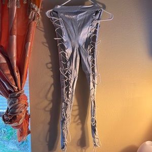 Silver sexy pants